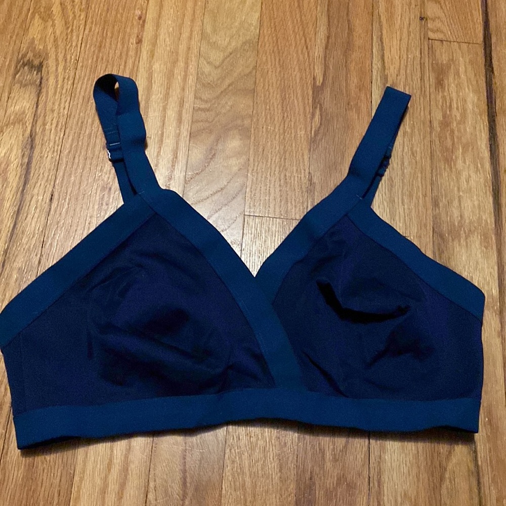 Gilligan & O’Malley Navy Blue Unlined Triangle Bralette- XL
